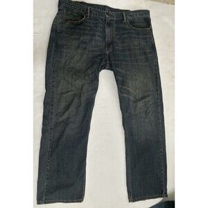 Levi's 559 Relaxed Fit Straight Blue Washed Denim Jeans Mens 40x32